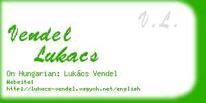 vendel lukacs business card